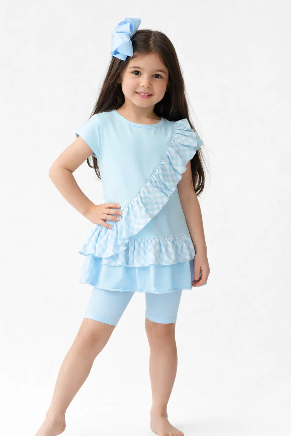 Harris Kids Amie Blue Leggings & Shorts Set