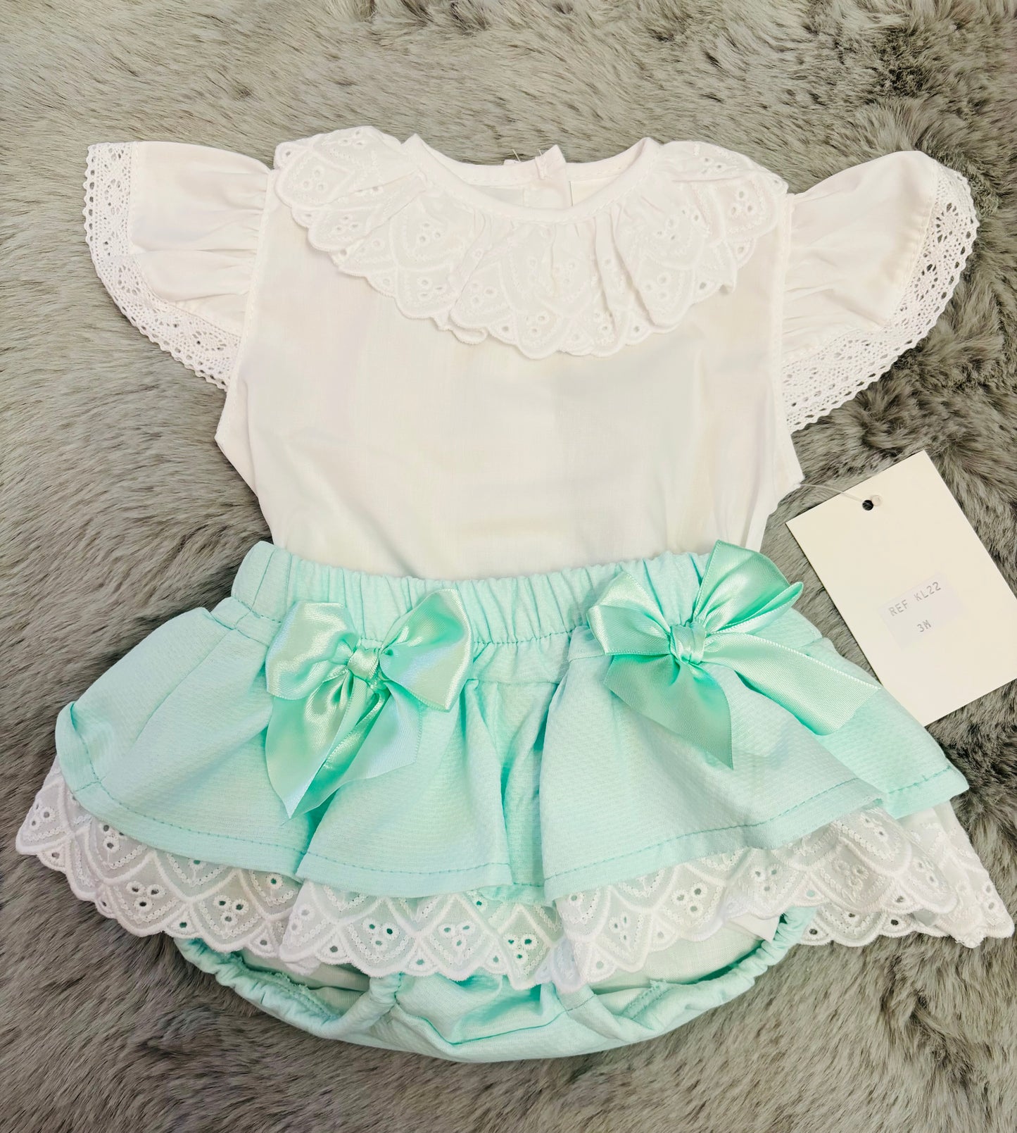 Mint Bow Jam Pant Frill Outfit