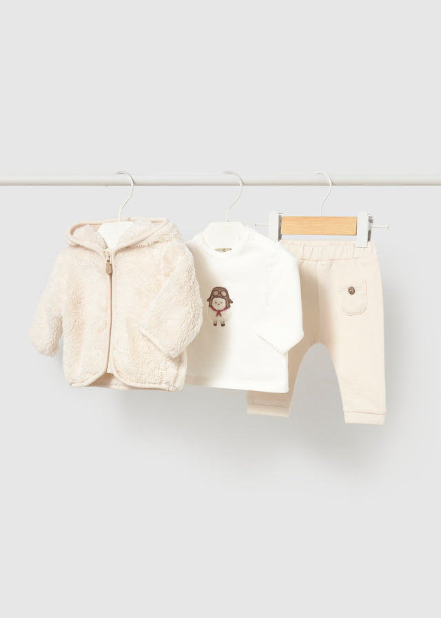 Mayoral Beige Lamb 3 Piece Oufit