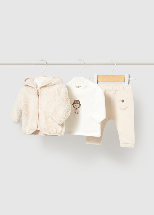 Mayoral Beige Lamb 3 Piece Oufit