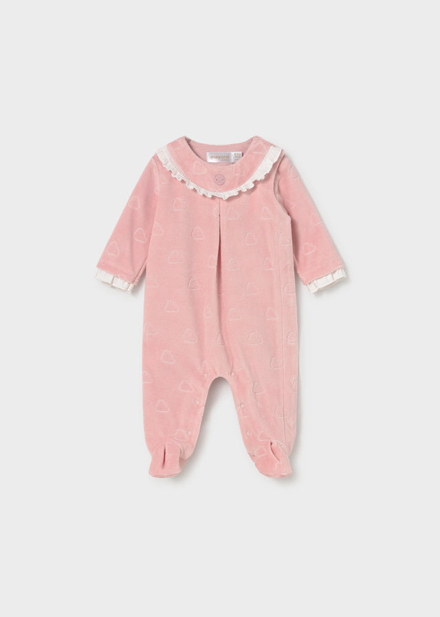 Mayoral Pink Velour All in One