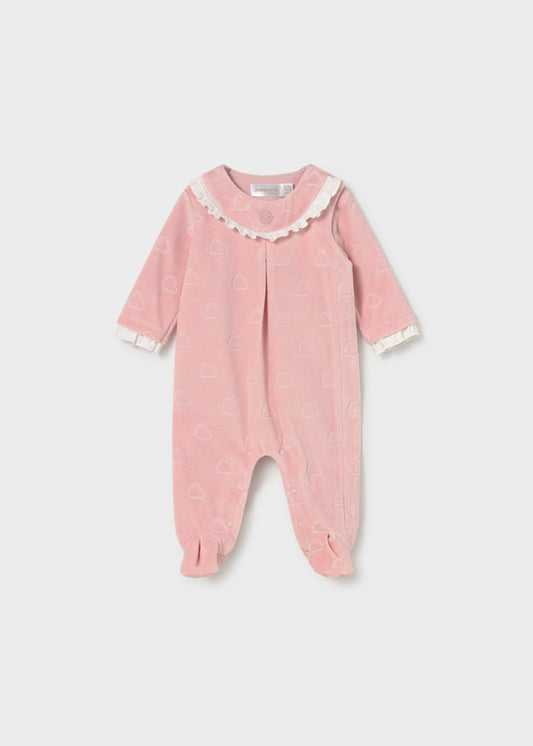 Mayoral Pink Velour All in One
