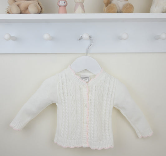 Pex White Lydia Cardigan