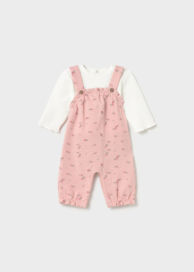 Mayoral Pink Floral Dungaree