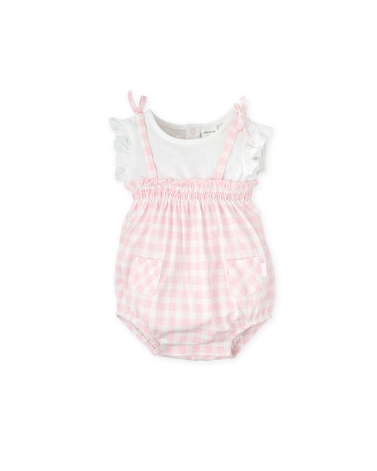 Tutto Piccolo Gingham Romper