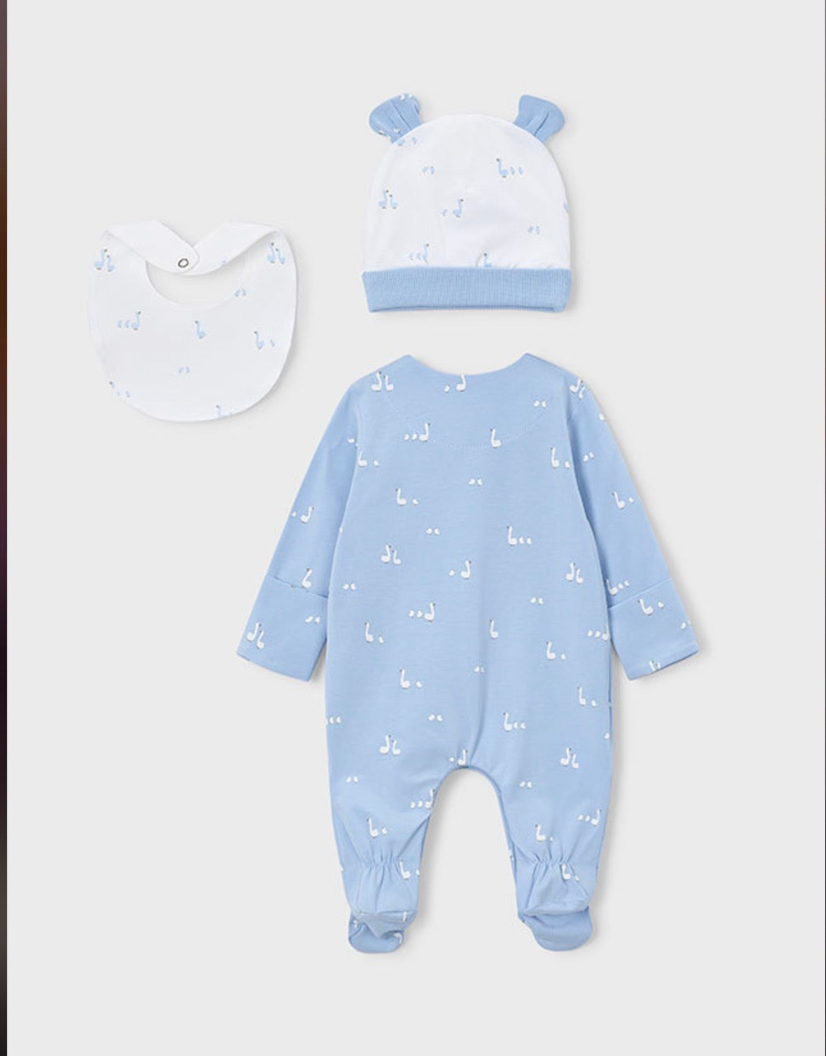 Mayoral Swan Blue Sleepsuit Set