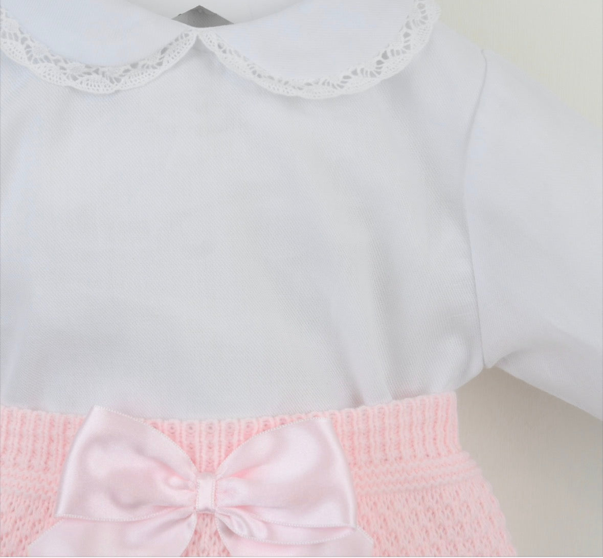 Pex Pink Bow Knitted Jam Pant Set