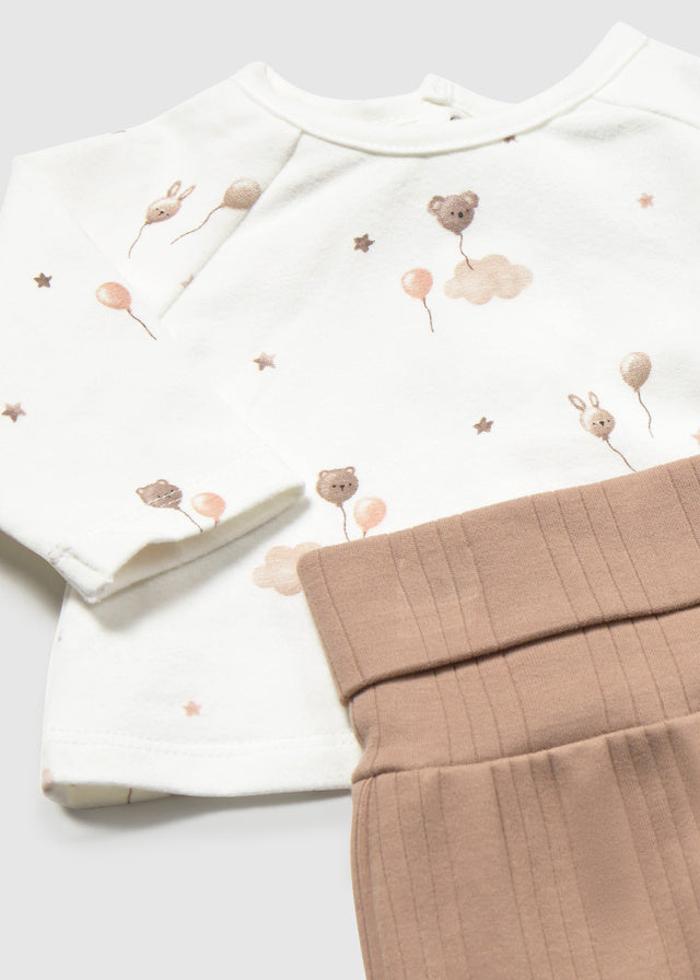Mayoral Beige Balloon 3 Piece Outfit