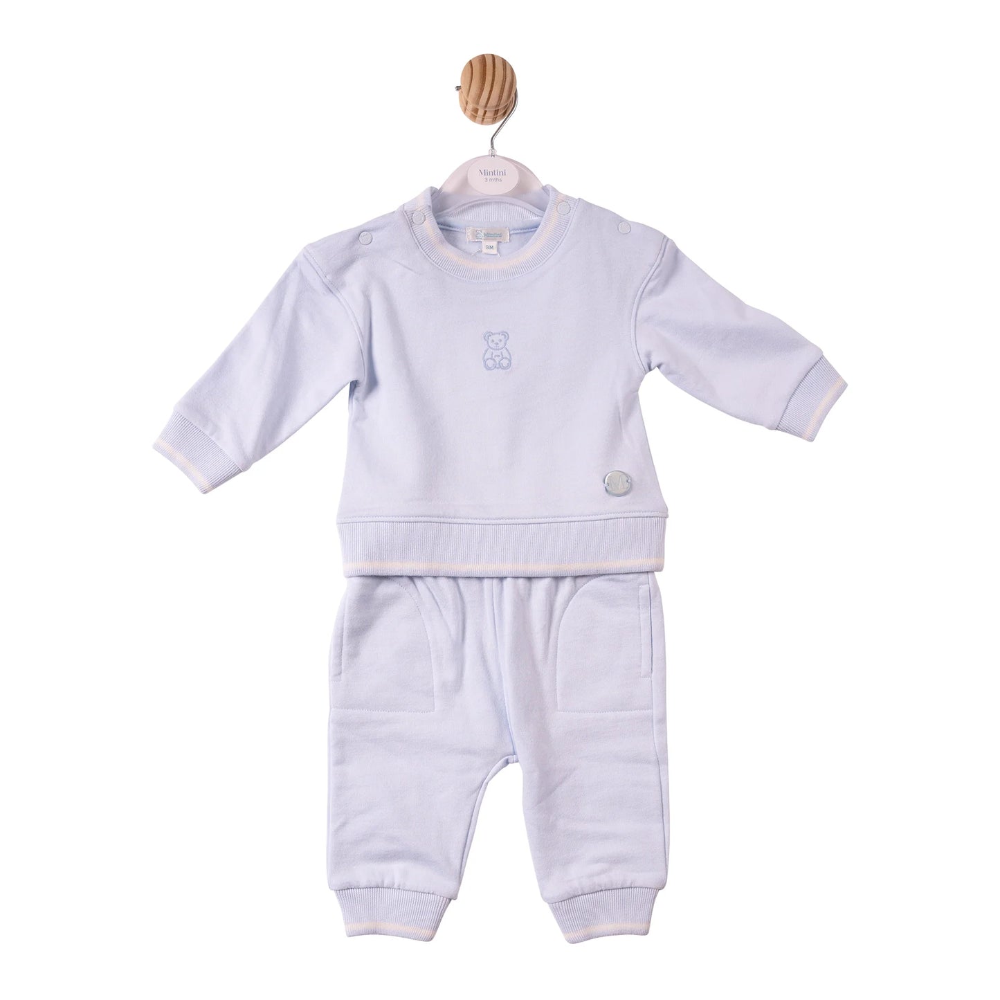 Mintini Blue Bear Top & Trouser Set
