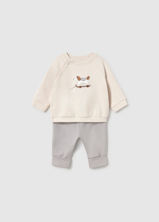 Mayoral Beige Puppy Lounge set