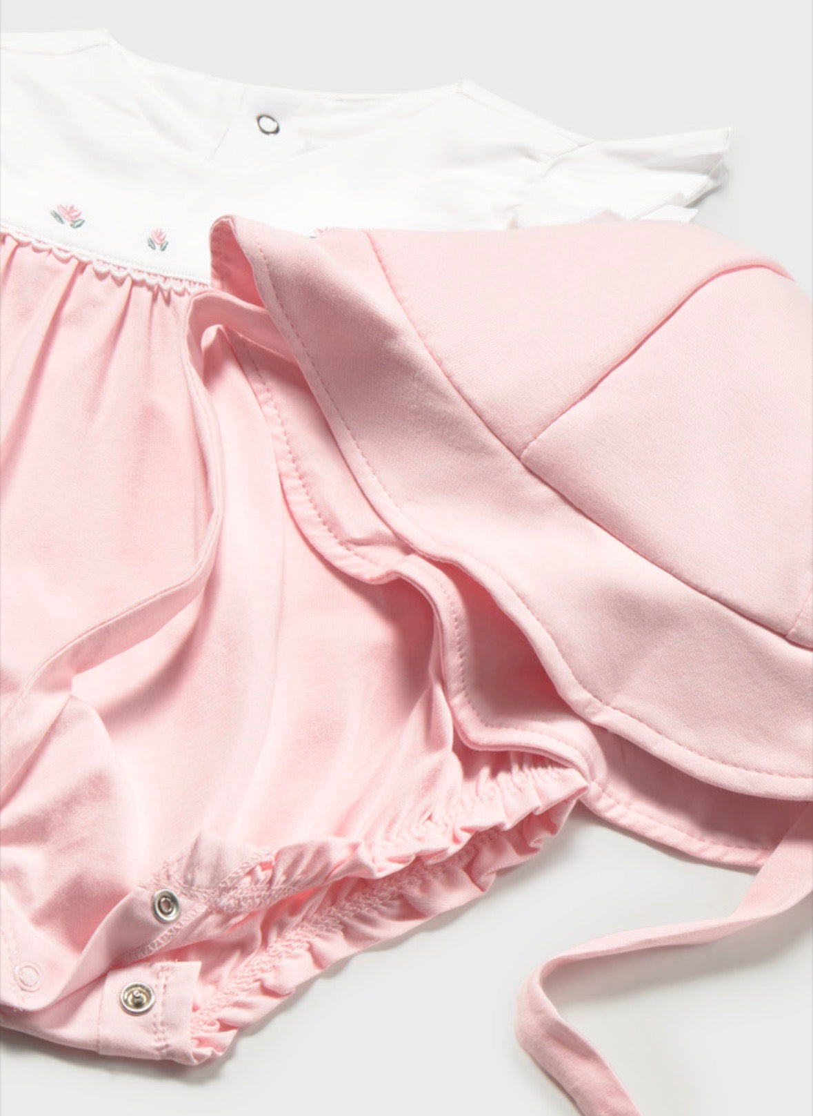 Mayoral Pink Flower Romper & Hat