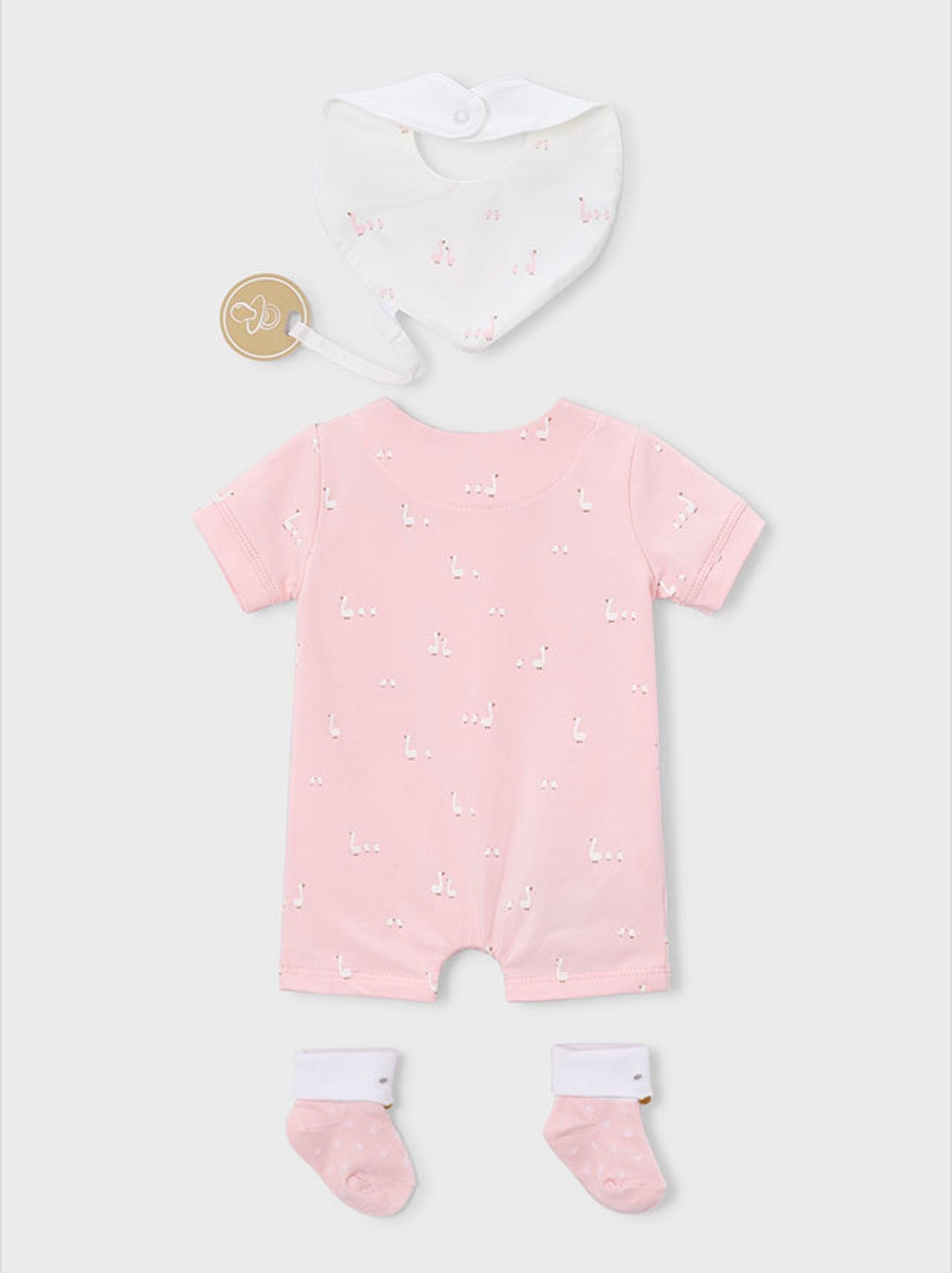 Mayoral Swan Pink Romper Set