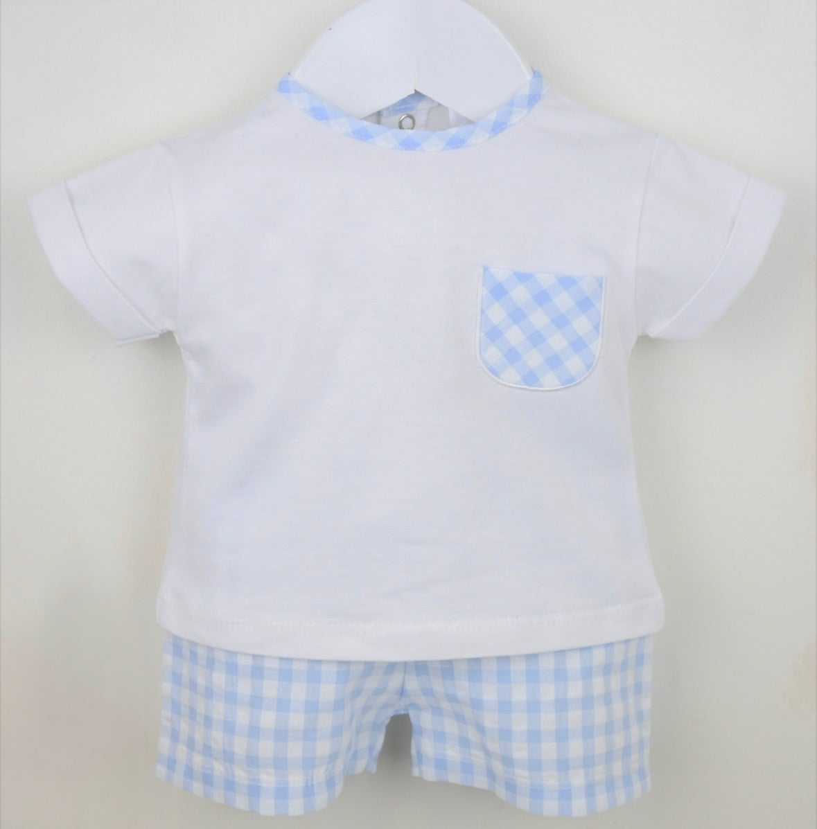 Pex Blue Flynn Check Shorts Outfit
