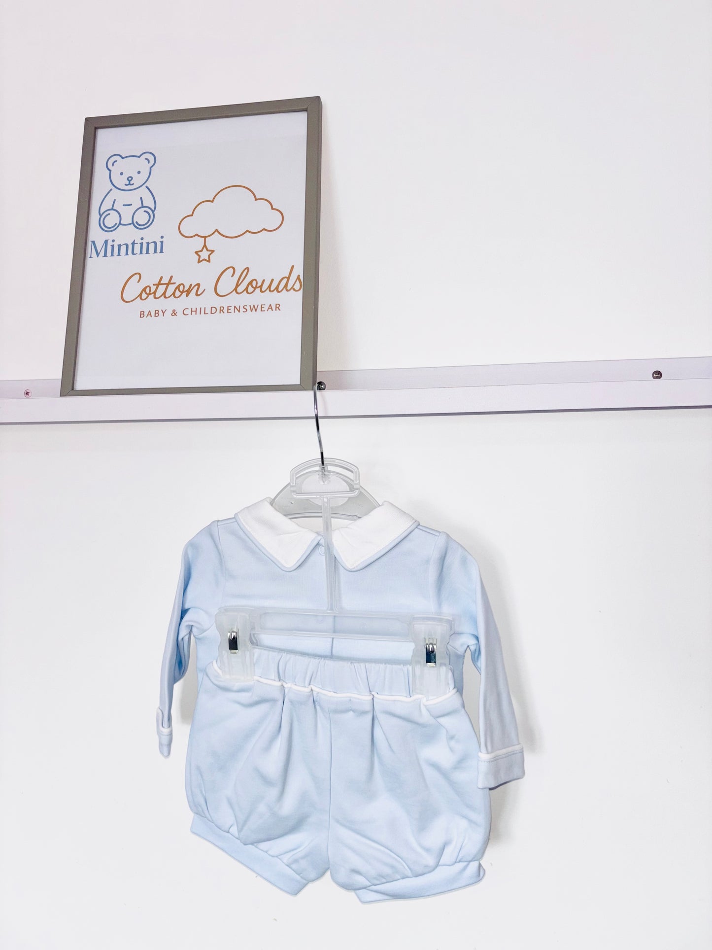 Mintini Blue Smock Shorts Set