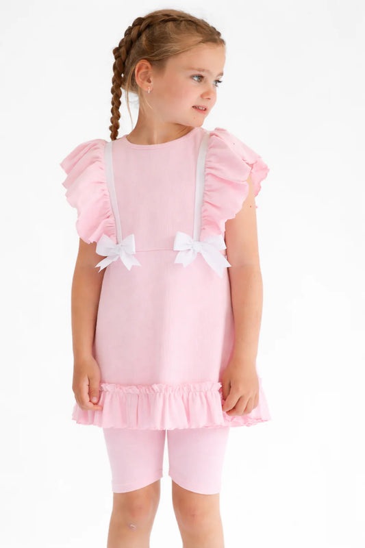 Harris Kids Pink Mia Leggings & Shorts Set