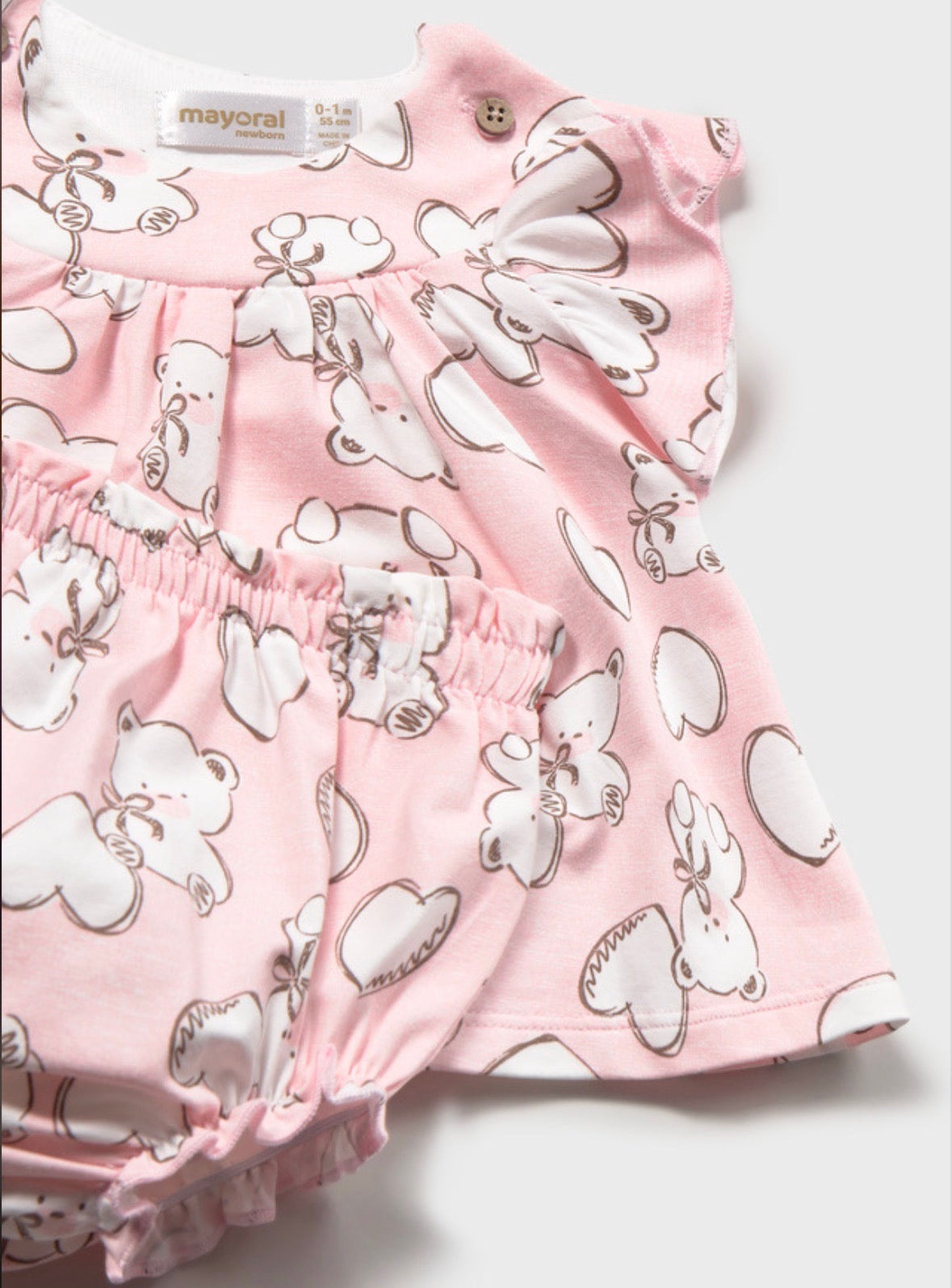 Mayoral Pink Bear Dress Set