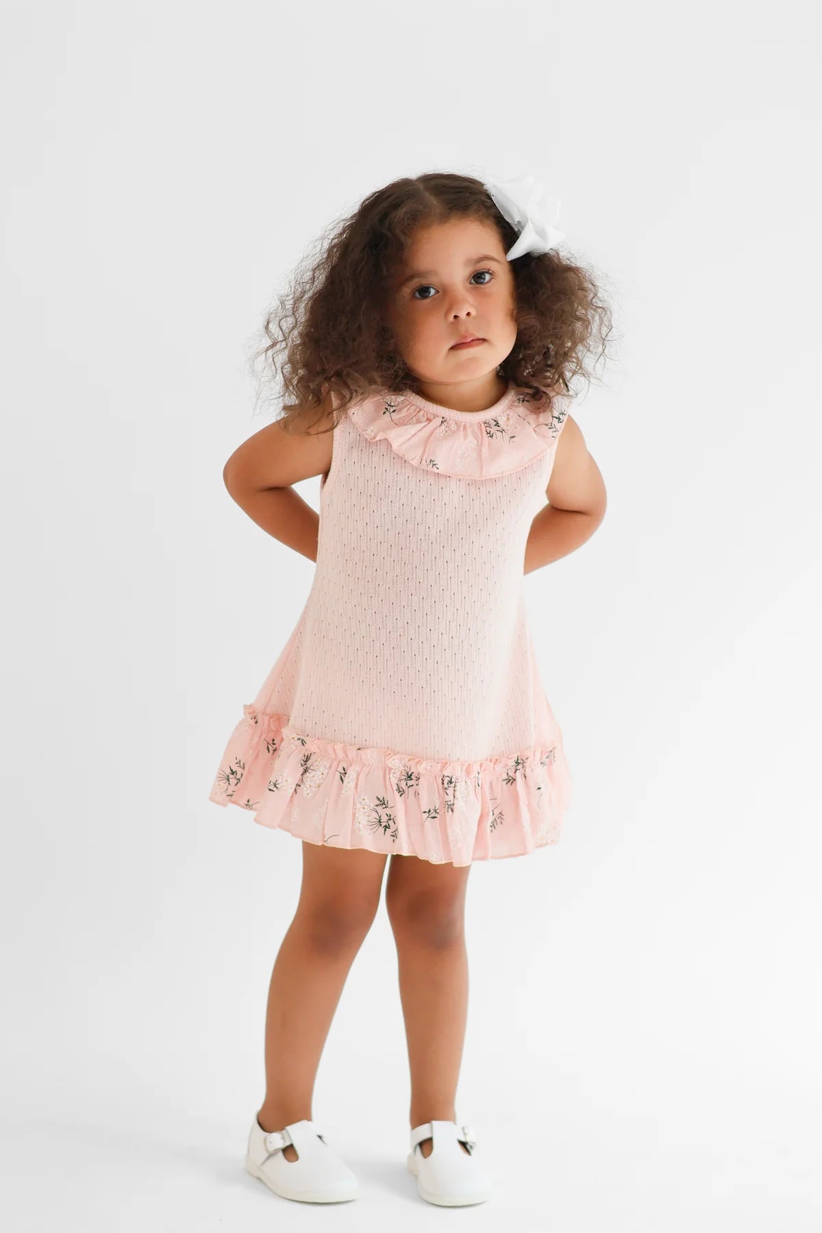 Harris Kids Eliza Knit Floral Bow Dress
