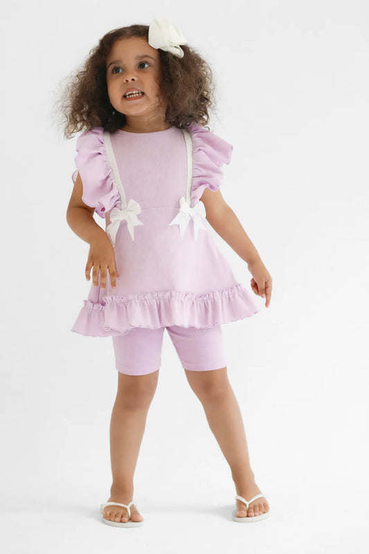 Harris Kids Lilac Mia Leggings & Shorts Set