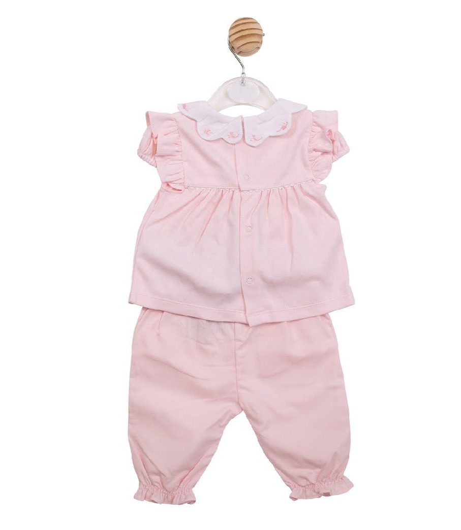 Mintini Pink Frill Trouser Set