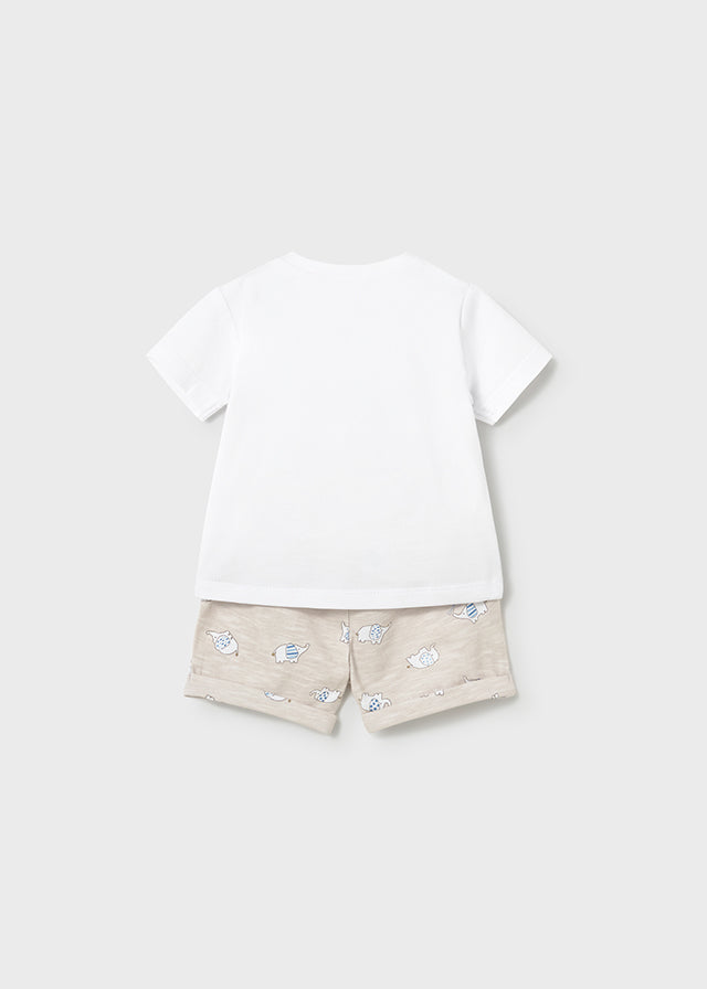 Mayoral Elephant T-shirt & Short Sets