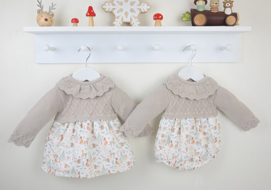 Pex Winter Friends Natural Dress