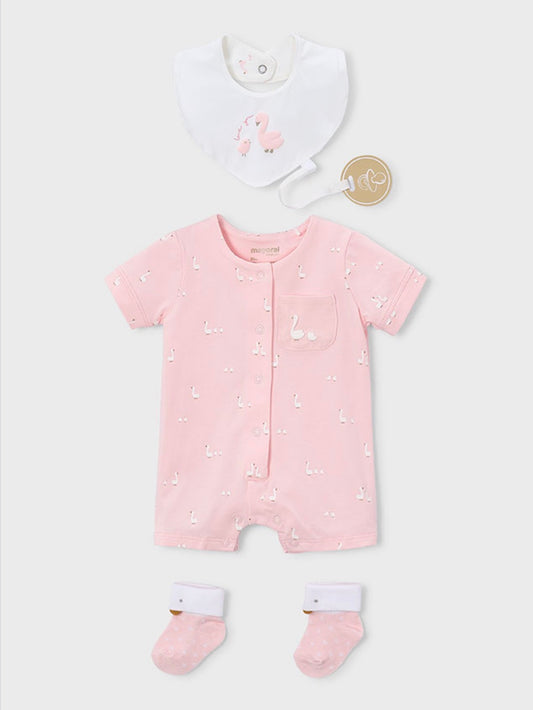 Mayoral Swan Pink Romper Set