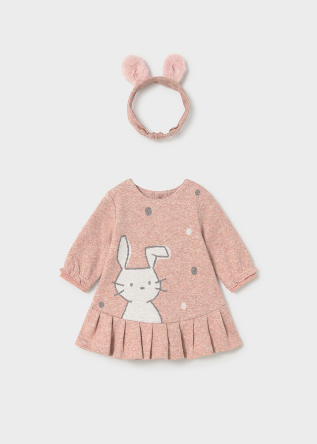 Mayoral Pink Bunny dress & Headband