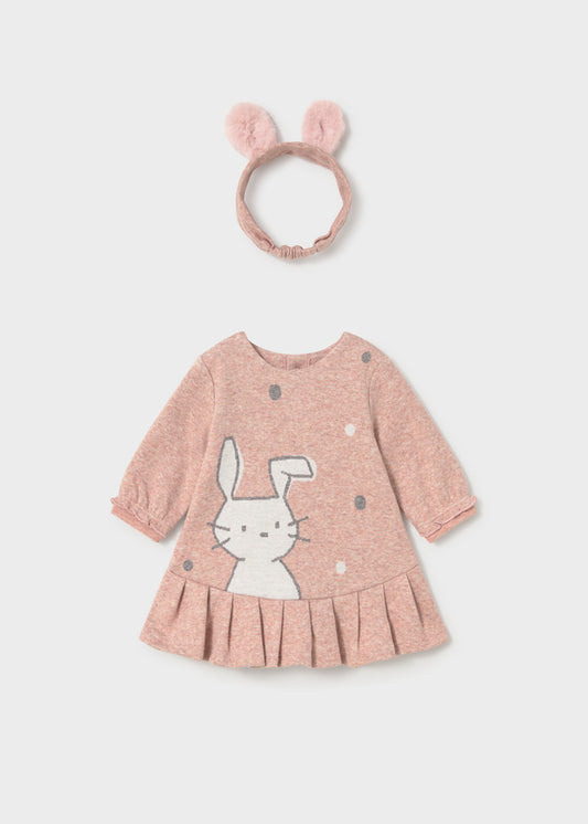 Mayoral Pink Bunny dress & Headband