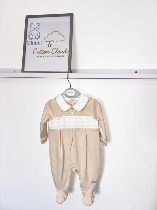 Mintini Beige Smock Onesie