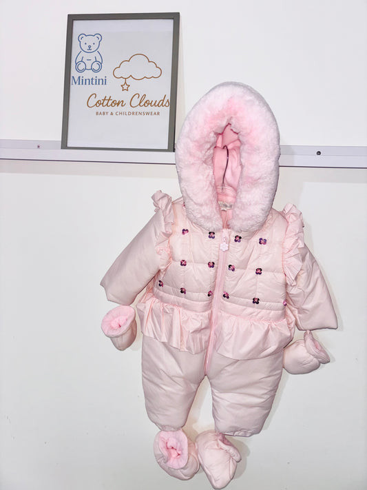 Mintini Pink Sequin Snowsuit