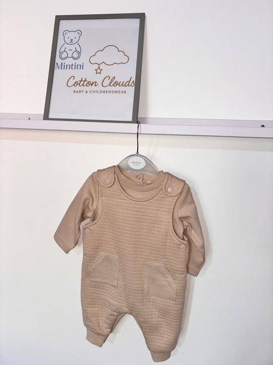 Mintini Beige AW25 Dungaree Set