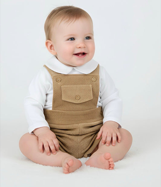 Pex Anton Brown Dungaree Set