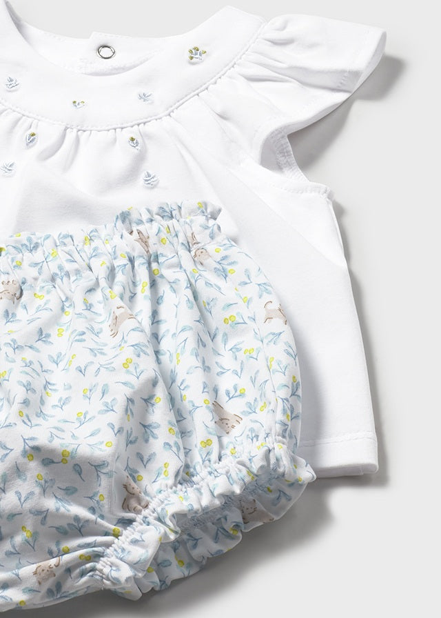 Mayoral Blue Kitten Shorts Sets