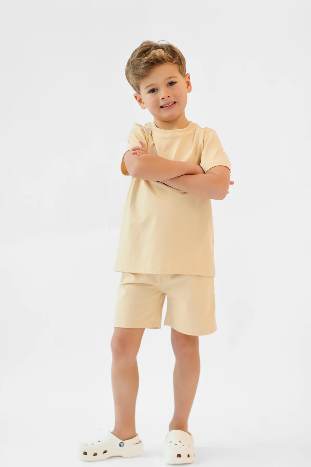Harris Kids Eddie Beige Shorts Set