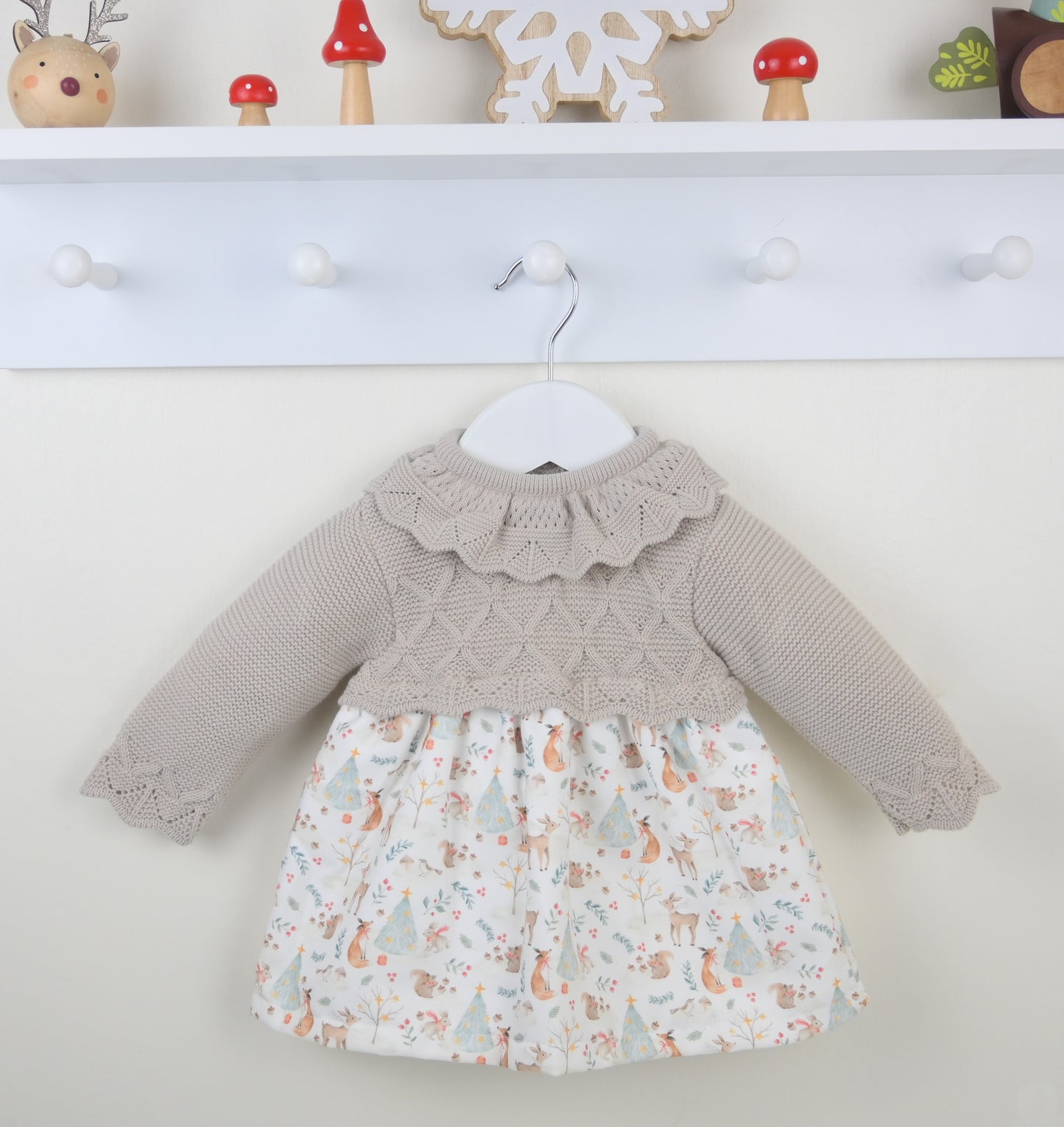 Pex Winter Friends Natural Dress