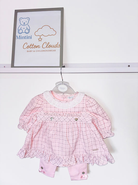 Mintini Pink Check Tunic Legging Set