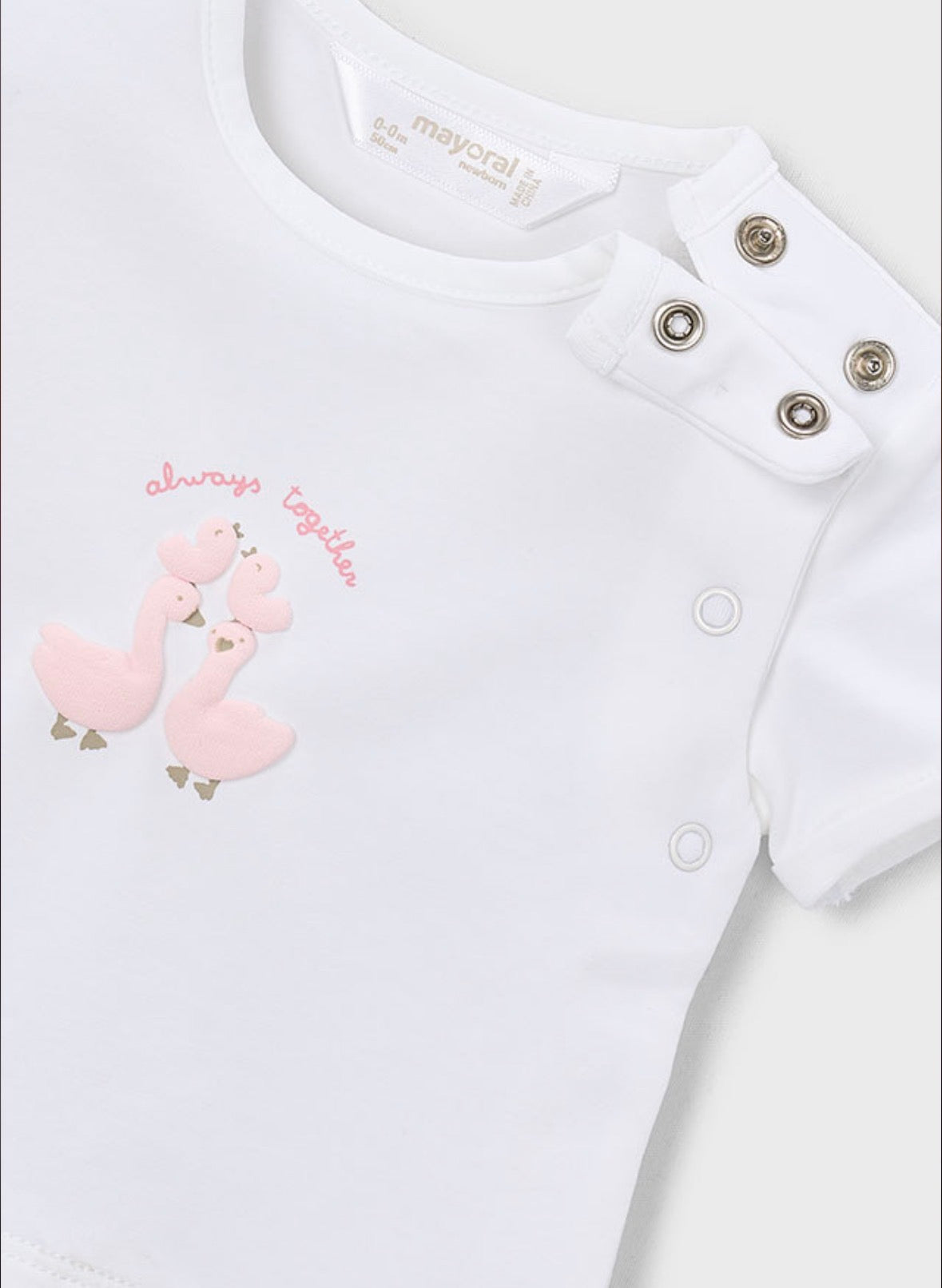 Mayoral Pink Swan Always Together 3 Piece Set