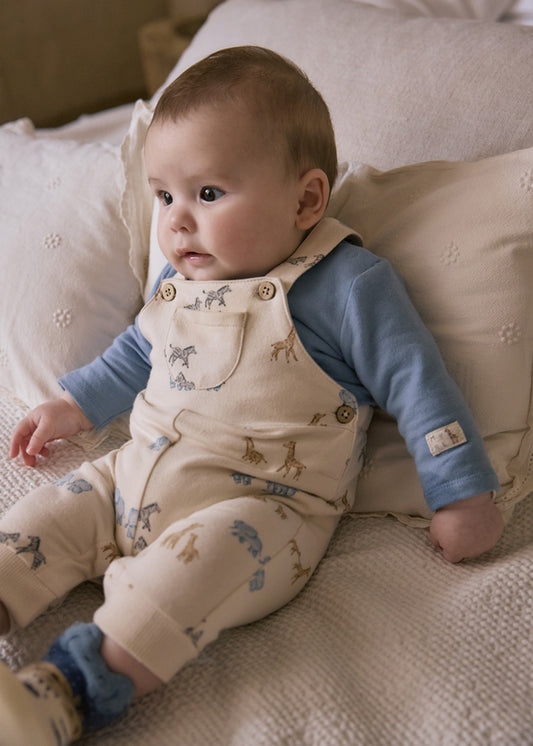 Mayoral Blue Safari Dungaree Set
