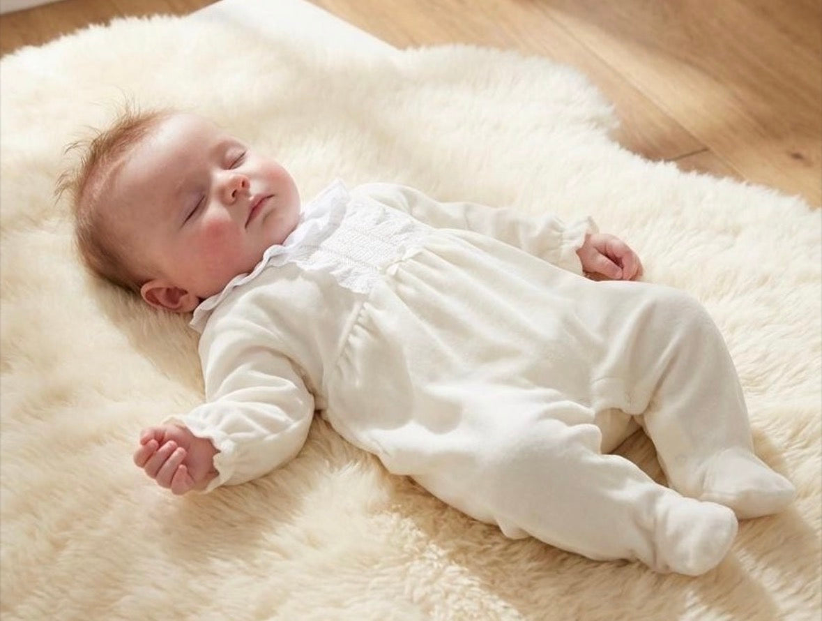 Hannah Pex Ivory Sleepsuit