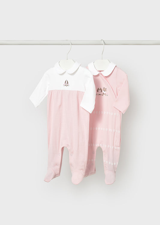 Mayoral Pink Doggy Onesies