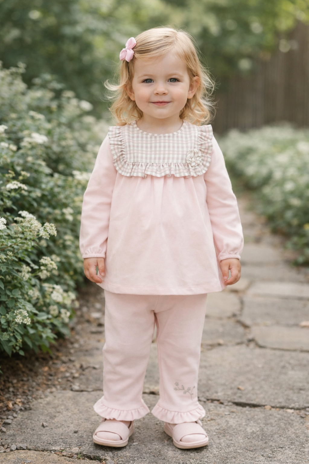 Tutto Piccolo Pink Check Legging Set