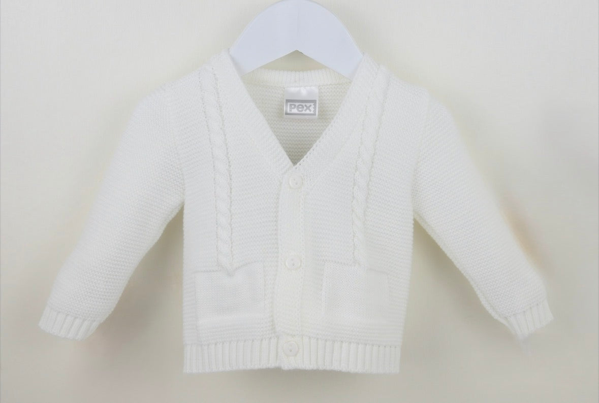 Pex White Fletcher Cardigan