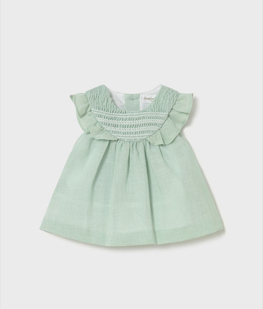 Mayoral Green Smock Dress