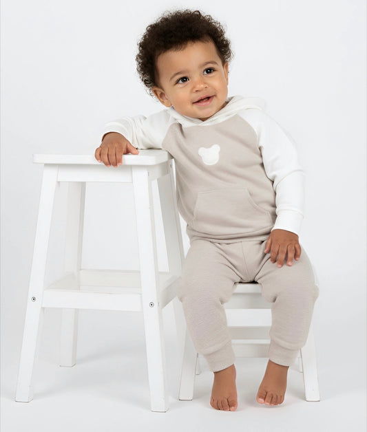 Pex Beige Teddy Hoody Set