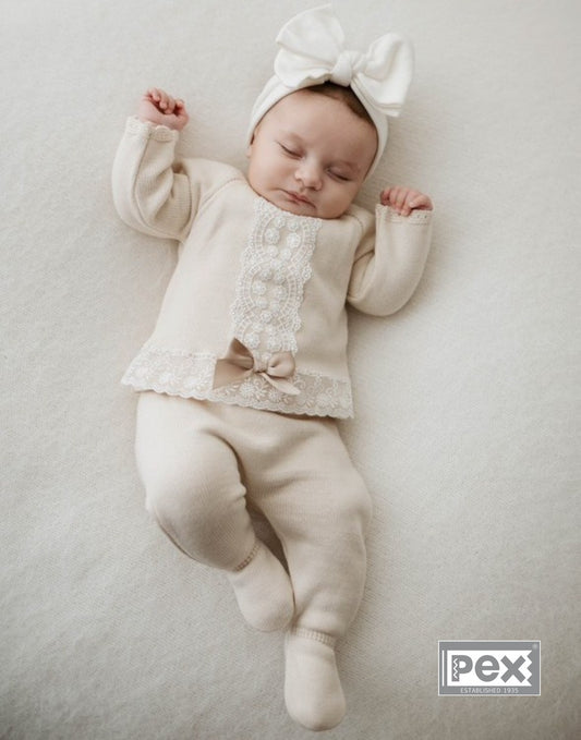 Pex Natural Lace Knitted Outfit