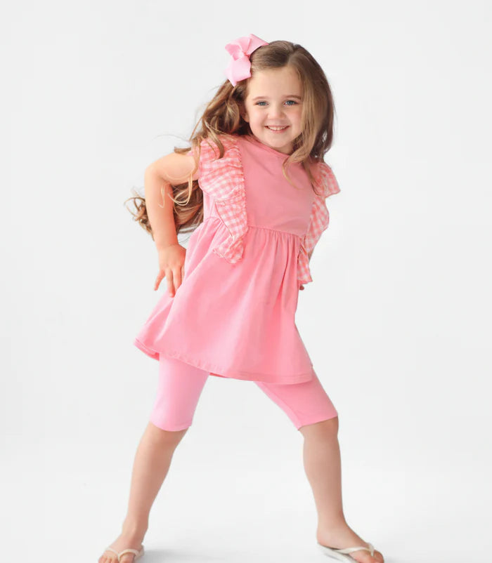 Harris Kids Pink Gia Leggings & Shorts Set
