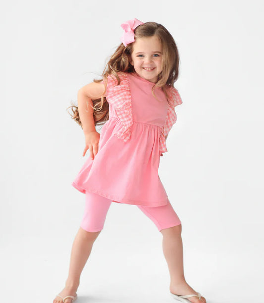 Harris Kids Pink Gia Leggings & Shorts Set