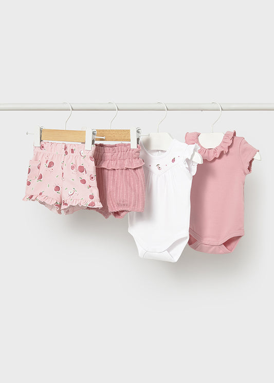 Mayoral Pink Bodysuit & Shorts Set