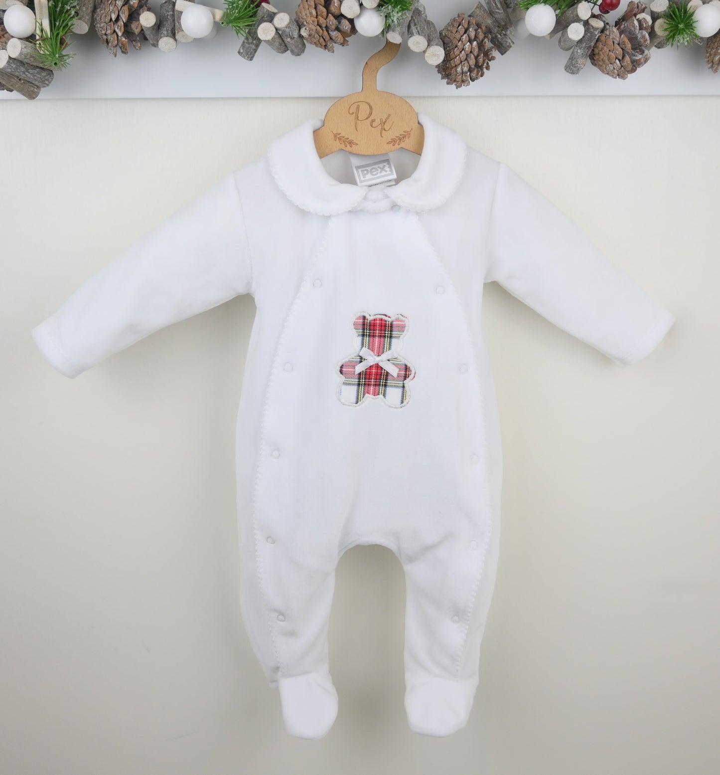 Pex Tartan Teddy Sleepsuit