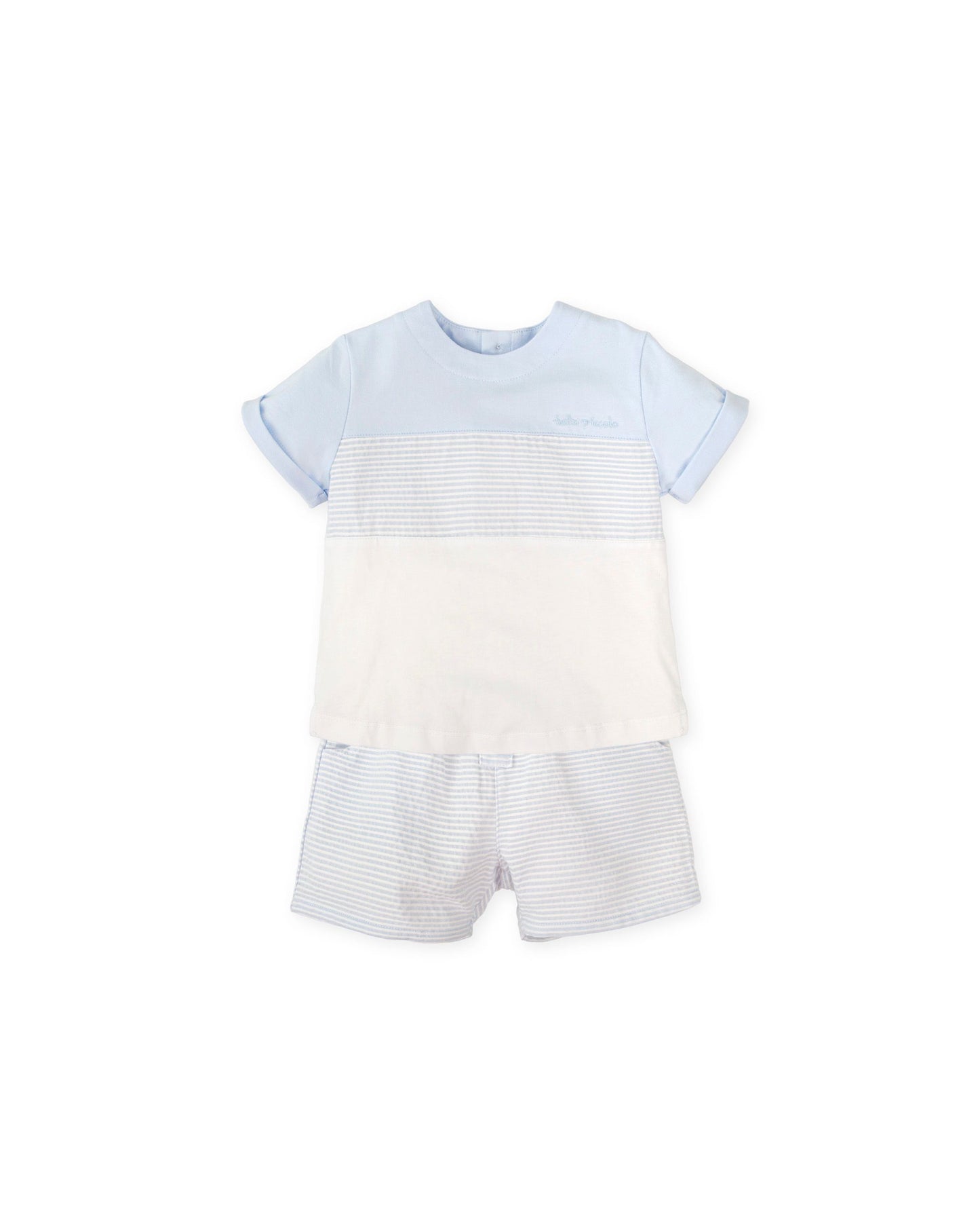 Preorder Tutto Piccolo Blue Stripe Tshirt Set